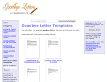 Tablet Screenshot of goodbyeletters.net